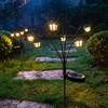 Festive Yard Lawn Decor Halloween Solar Garden Lights, Decorative Ghost Pumpkin Witch Hat String Landscape Lighting for Walkway IP54 Waterproof