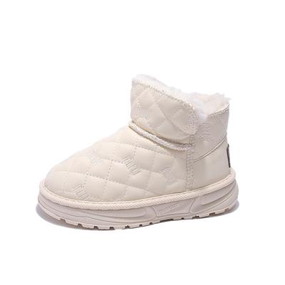 Girls Snow Boots Winter New Cashmere and Thick Warm Boots Korean Version of Boys Waterproof Non-slip Cotton Boots