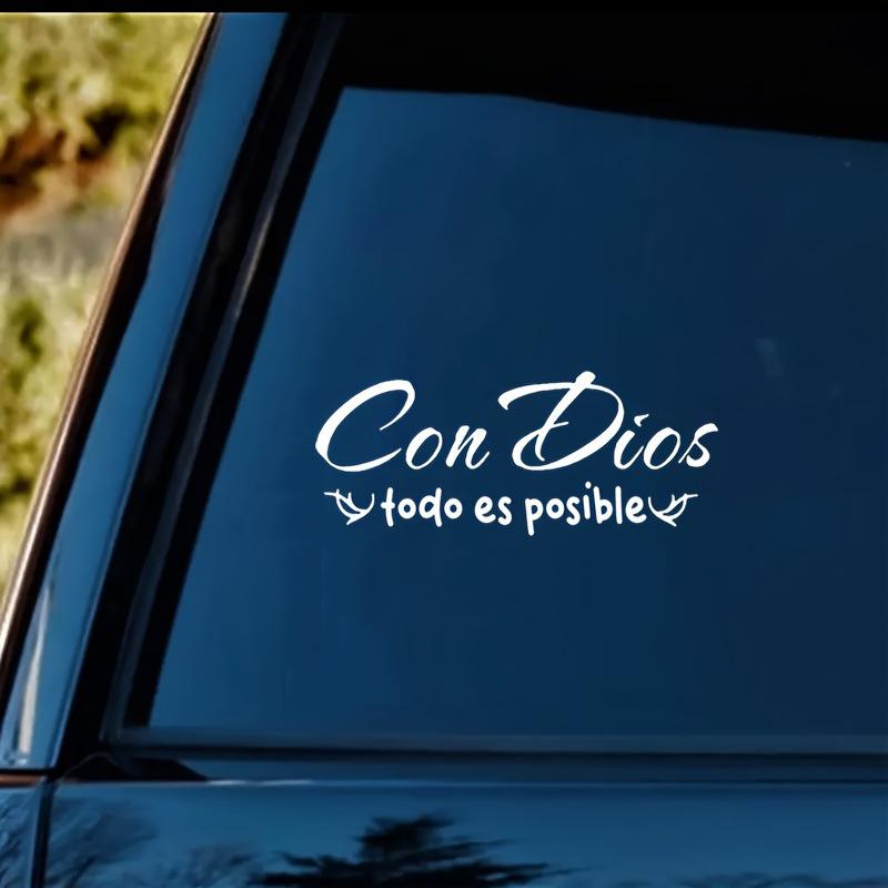 "With God, All Things Are Possible" Motorcycle & Truck Window Decal Sticker