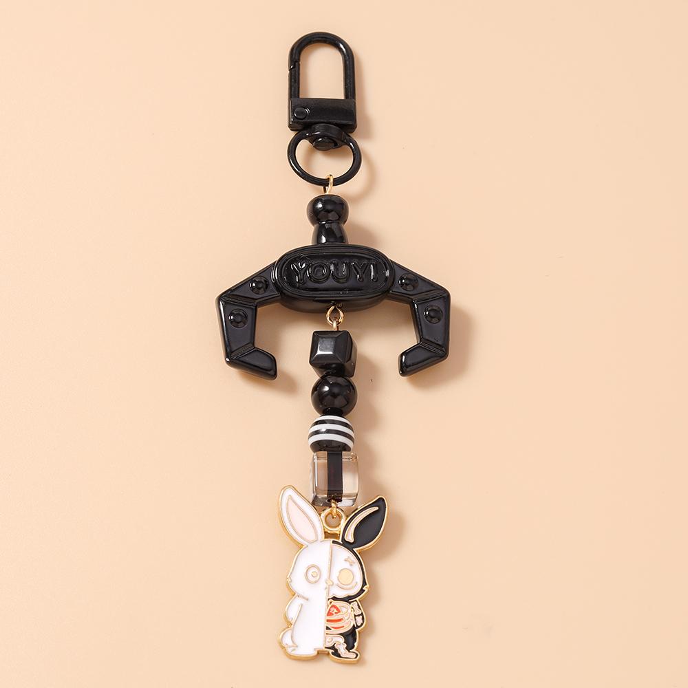 Cute Cartoon Rabbit Cat keychain Women Girls Key Ring Pendants for Handbag DIY Handmade Key Chain Jewelry Gifts