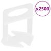 Système de nivellement de carrelage 500 cales 2500 clips 1 mm