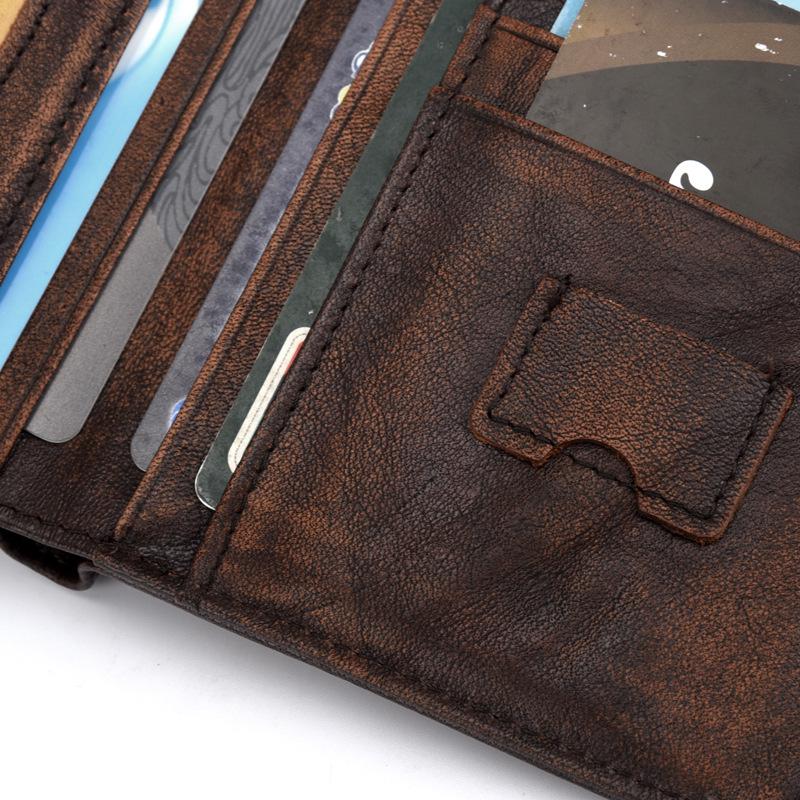 Genuine Leather Wallet Men Wallets Luxury Brand Men Short Fold Wallet Pocket Purse Wallets Male