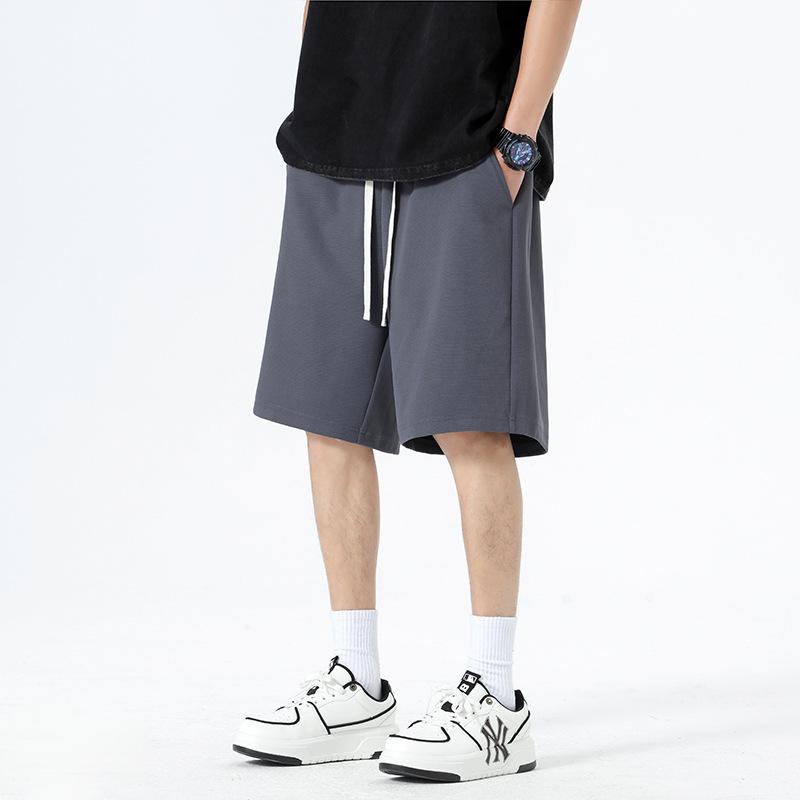 Men's Summer Thin American High Street Solid Color Basic Five-point Pants Versatile Casual Mid-sized Pants