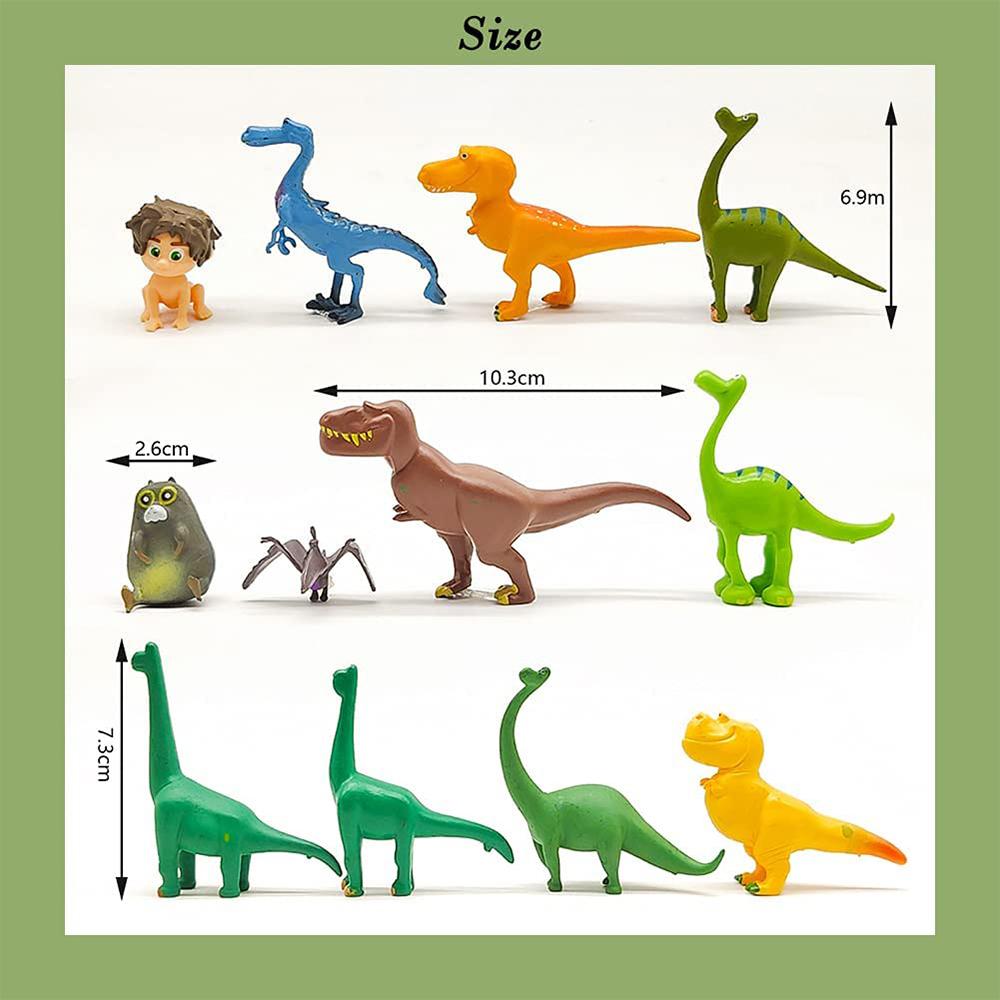 12pcs Dinosaur Mini Figures Set Dinosaur Cake Toppers for Children's Party