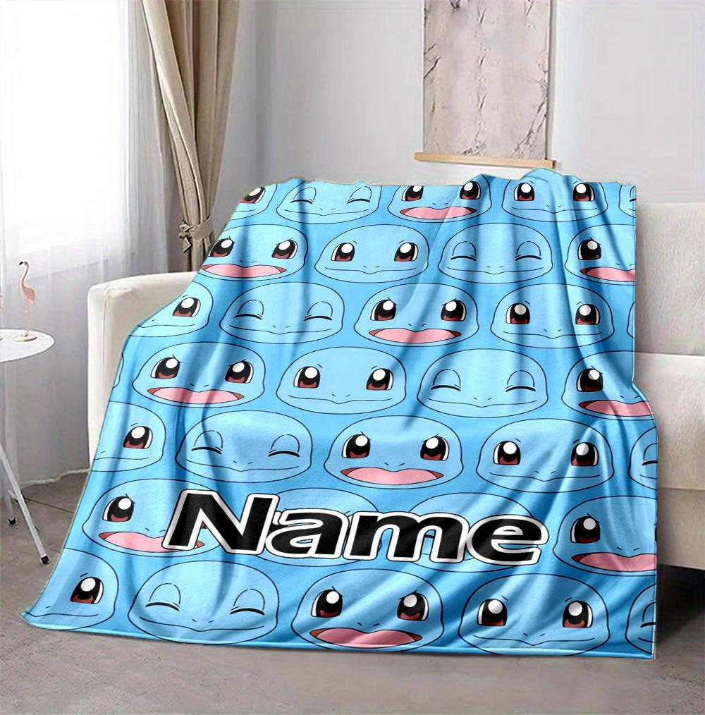 Custom Name Ghostly Friends Flannel Blanket Throw Blanket Soft Warm Sofa Bed home Decor Unique Gift