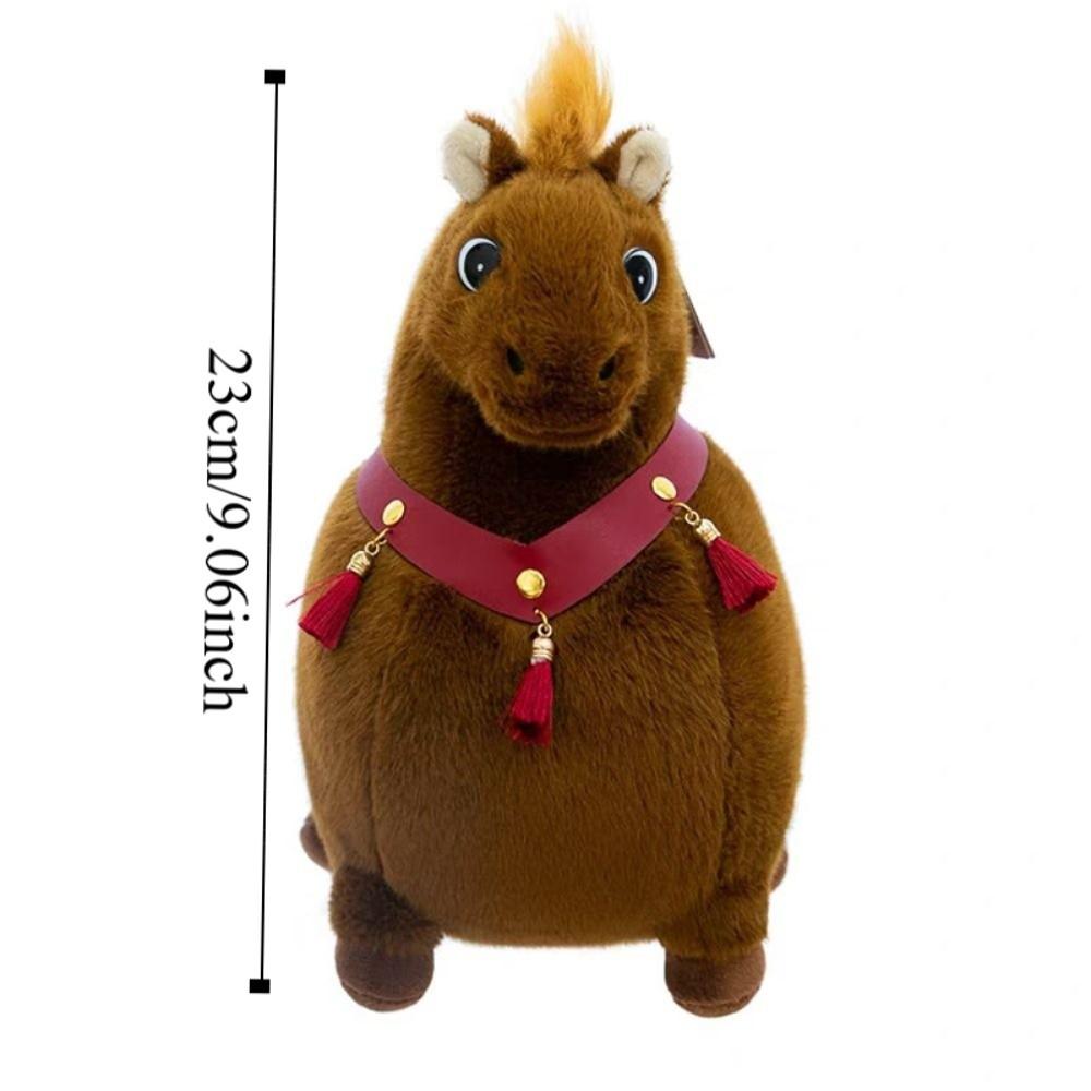 Chubby Horse Horse Mascot Stuffed Animal PP Cotton Fat Horse Plush Toy  Chinese New Year Gift