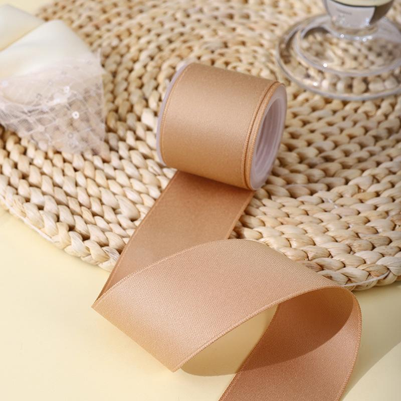 Double-Sided Matte Webbing Thickened Polyester-Cotton Jewelry Trophy Decorative Accessories Bow Colored Ribbon