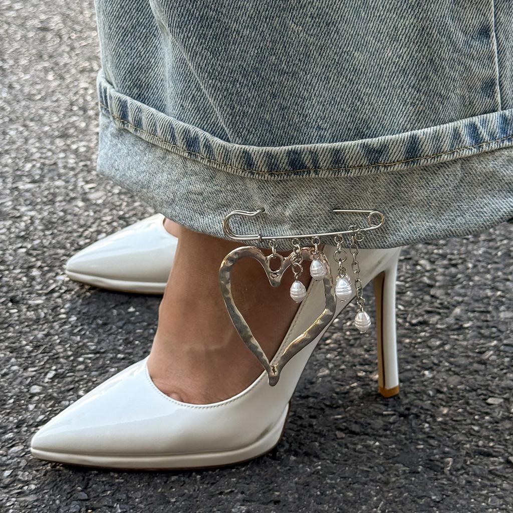 1 Stück Europäischer und Amerikanischer Schmuck Übertriene Französische Ins Lava Liebe Legierung Brosche, Modische Perlenfransen Hosenkettennadel