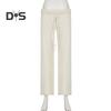 Women Fall Winter Pants Low Waist Butt-lifted Sport Trousers Drawstring Elastic Waist Solid Color Yoga Sweatpants Winter Plush-lined Wide Leg