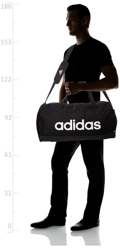 Adidas Essentials Logo Duffel Bag 60202 GN2034 Black/White (GN2034)
