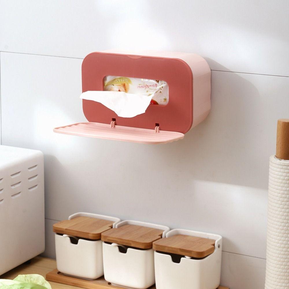 Plastic Dual-purpose Tissue Box Extractive Napkin Paper Case Portable Wet Wipes Dispenser  Bathroom