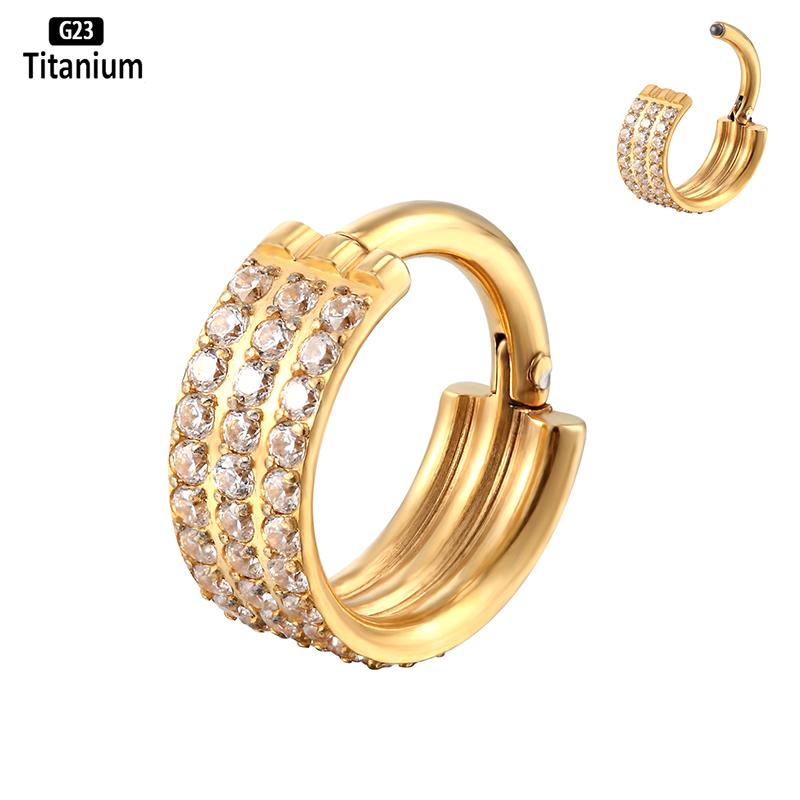 ASTM f136 Titanium Piercing Hinged Segment Septum Hoop Nose Rings Clicker Ear Cartilage Tragus Helix Conch Body Jewelry Earrings