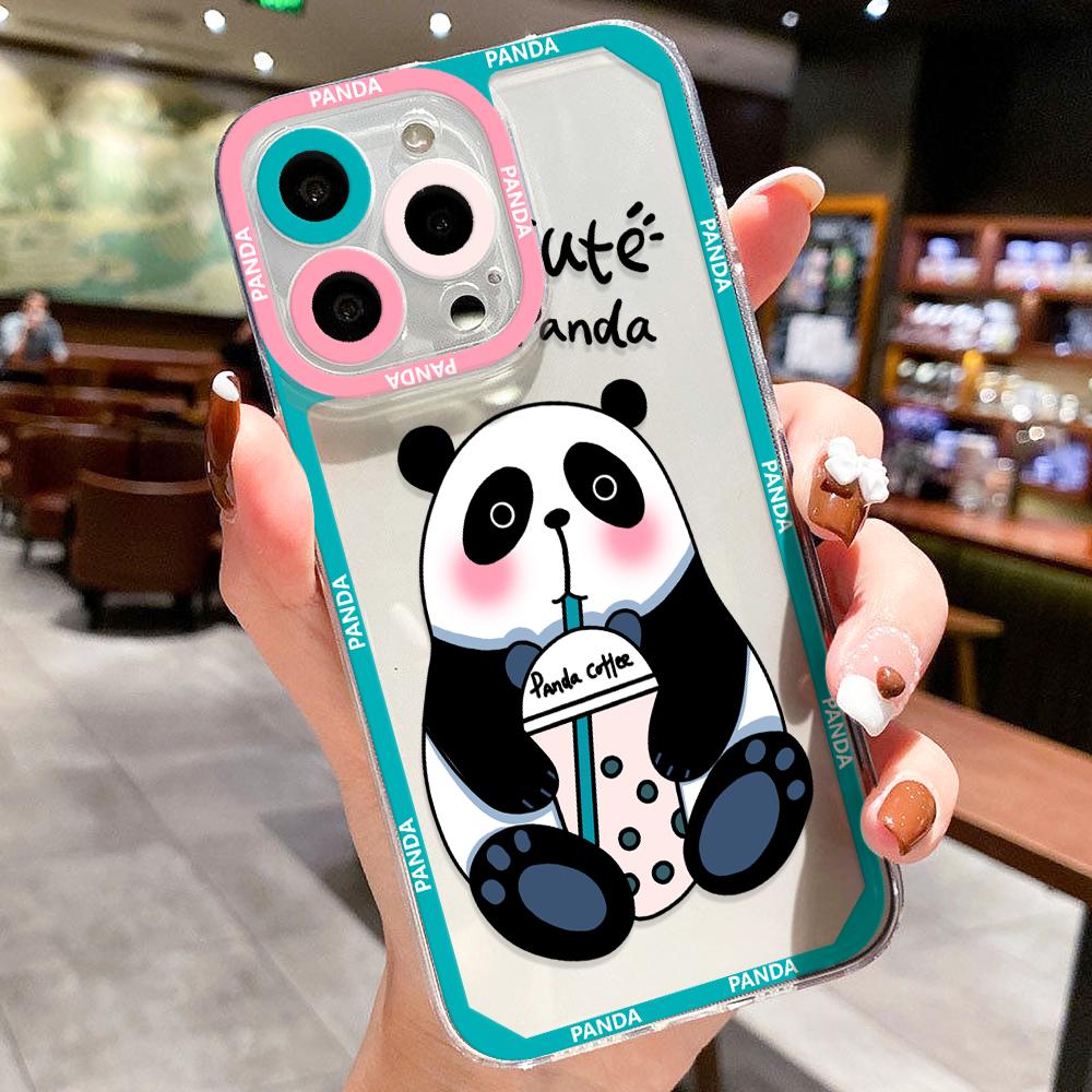 Panda Soft Case For Samsung A54 5G A53 A52 A34 A33 A13 A32 A12 S23 Ultra S22 S20 S21 FE A23 A51 A50 A73 A72 A71 A22 A21S Covers