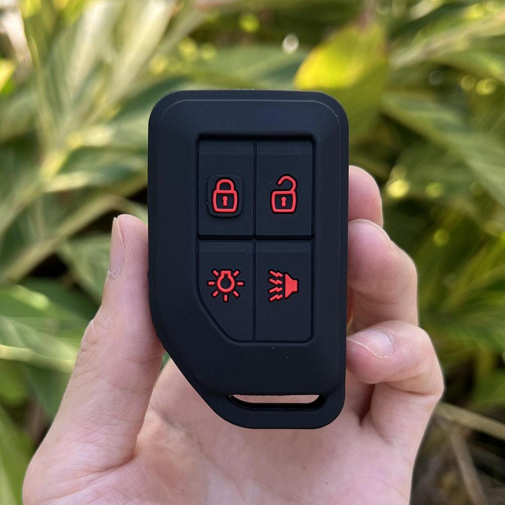 

Rubber Car Key Fob Cover Silicone Protector Case Shell for Volvo FH16 CARGO 555 FM Truck 4 Button Key Chain Auto Accessories