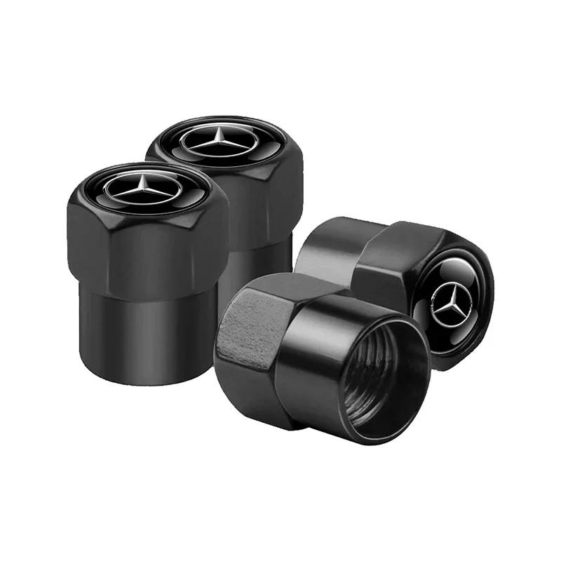 GLC GLB 4pcs Car Styling Aluminum Emblem Wheel Tire Valve Stem Air Caps for Mercedes Benz Amg W205 W211 W204 W212 W213 W203 W17