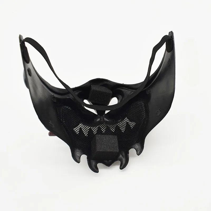 Halloween Half Face Japanese Mask Halloween Evil Devil Party Mask Toy Demon Samurai Mask Masquerade Party Wear Accessories Prop