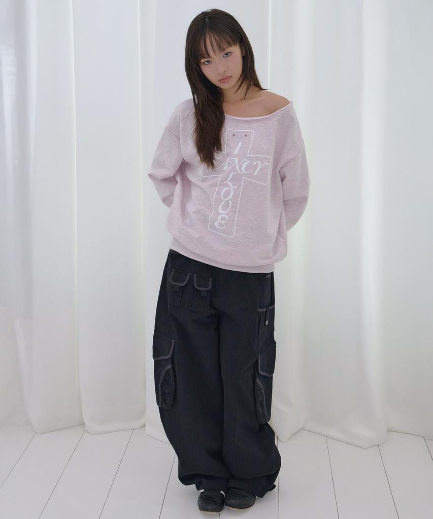 FANCY CLUB Cargo Work Balloon Pants (Black) F26Qd153
