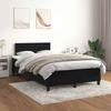 Vidaxl Letto Continentale Con Materasso, Nero, 120X190 Cm, Velluto