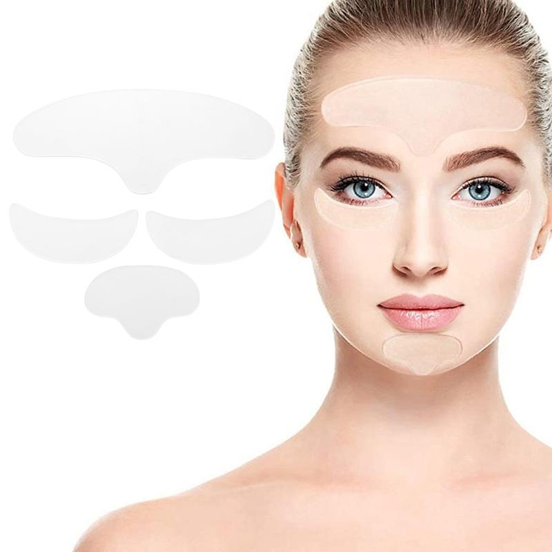 Silicone Pads Anti Wrinkle Aging Reusable Silicone Eye Mask Cheek Forehead Anti Face Wrinkle Sticker Skin Lifting Care