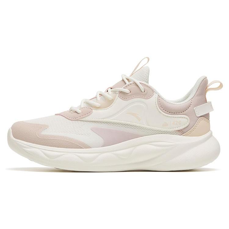 New Anta Mianbomb 2 Cushioned Slip Resistant Abrasion Resistant Low Top Casual Running Shoes Women's White Gray 922315546-2