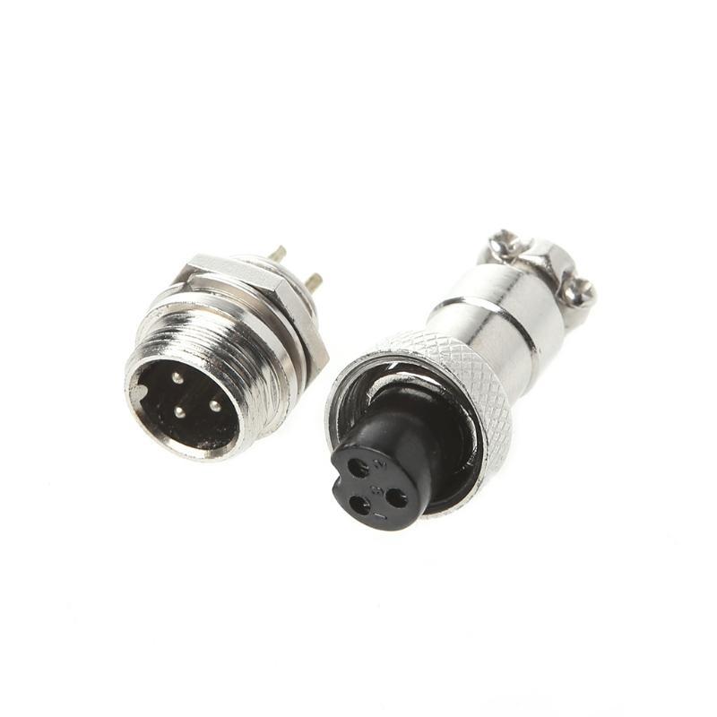 1 Set GX12 2/3/4/5/6 Pin Panel Mount Metal Aviation Wire Connector Male & Female Circular Aviation Plug Socket