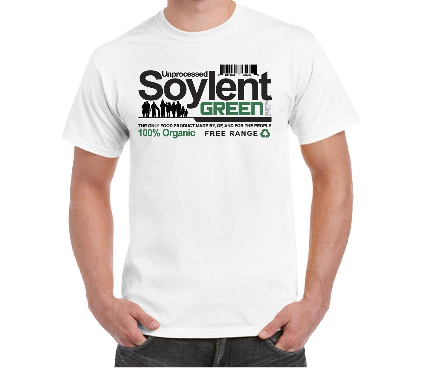 

Summer SOYLENT GREEN T-SHIRT T SHIRT CLOTHING 100% COTTON RAT ROD HOT ROD VINTAGE S