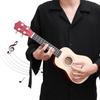 Artibetter 21 Inch Ukulele Guitar Ukulele Interesting Introductory Beginner Starter Musical Solid Wood Instrument Model (Burley Wood)