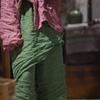 Johnature Women Vintage Patchwork Wide Leg Pants Elastic Waist Summer Trousers Ramie High Quality Solid Color Pants
