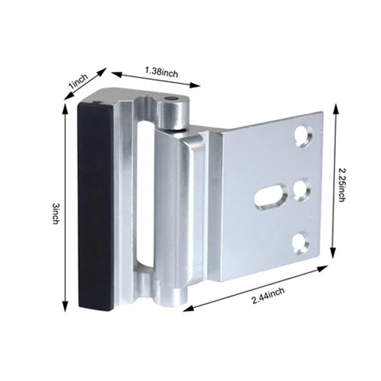 

Домашній Замок-Підсилювач Двері Захист від Дітей Замок для Двері з Гвинтами для Двері, що Відчиняються Всередину Безпека для Вашого Дому срібний