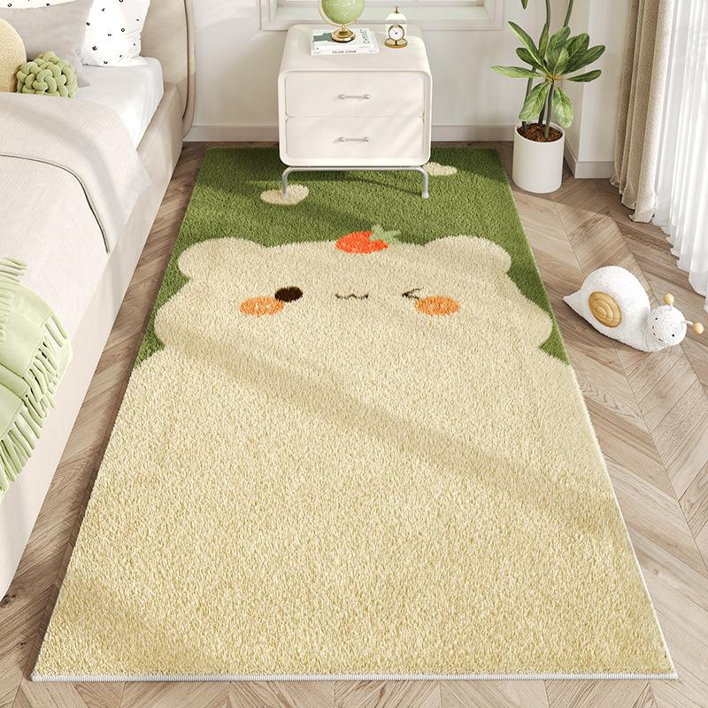 Schlafzimmer Bettvorleger Niedlicher Cartoon Langer Teppich Zimmerbodenmatte Erkerfenstermatte