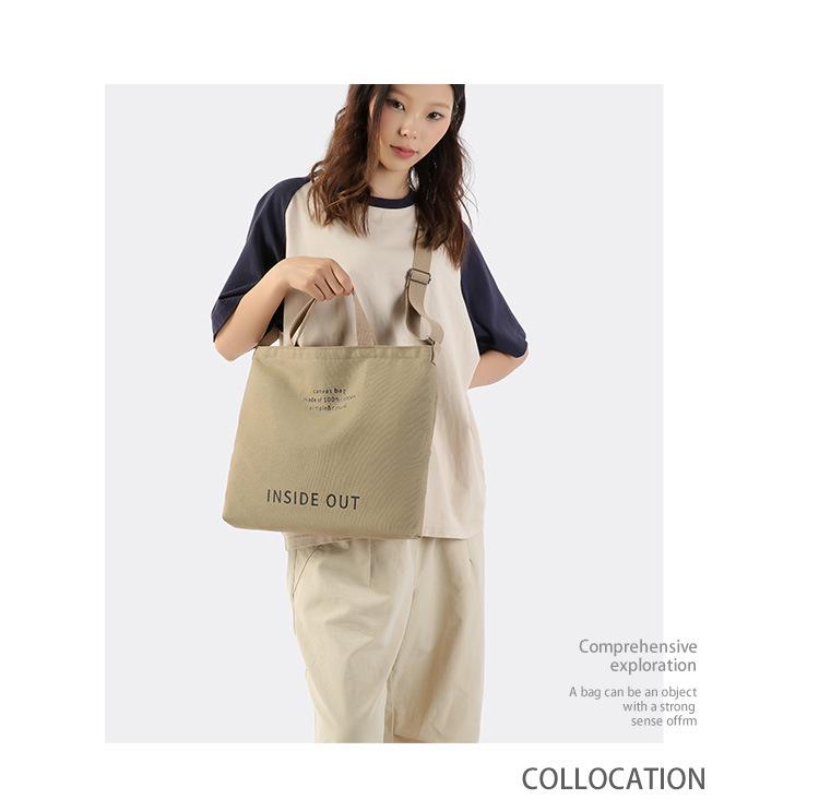 Retro Women's Canvas Tote: Large-Capacity Crossbody, Shoulder & Handbag for Students & Commuters