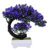 Künstlicher Bonsai-Baum Kleiner Falscher Lila Blumen-Bonsai-Dekor Plastik-Schreibtischdekoration für Zuhause Büro Regal Tisch