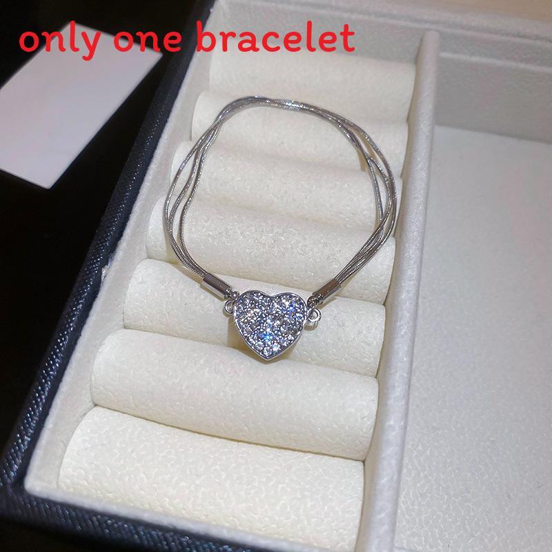 

Stylish Geometric Alloy Bracelet With Sparkling Cz Stones For Womens Fashion Accessories Silver