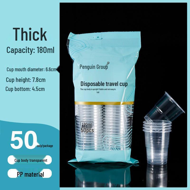 

Прозрачные Утолщенные Одноразовые Пластиковые Стаканы для Авиалиний, Кейтеринга и Бытового Использования - Бесплатная Доставка