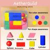 Geometrische Formen aus Holz – Lernspielzeug für Kinder zur Förderung der mathematischen Fähigkeiten im frühen Kindesalter
