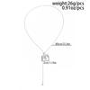 SHIXIN 2026 Creative Smooth Horse Pendant Necklaces Women Sexy Pulling Tassel Snake Bone Chain Long Sweater Chain Jewelry Gift
