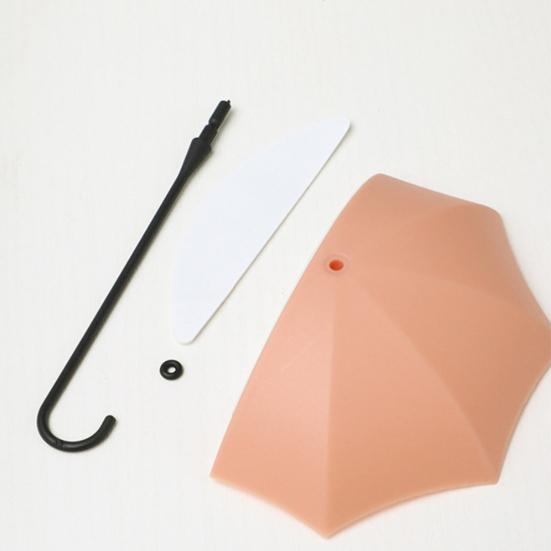3Pcs Wall Hooks Strong Load-bearing Umbrella Shape Design Easy to Install Self Adhesive Hanger Hook Storage Organizer