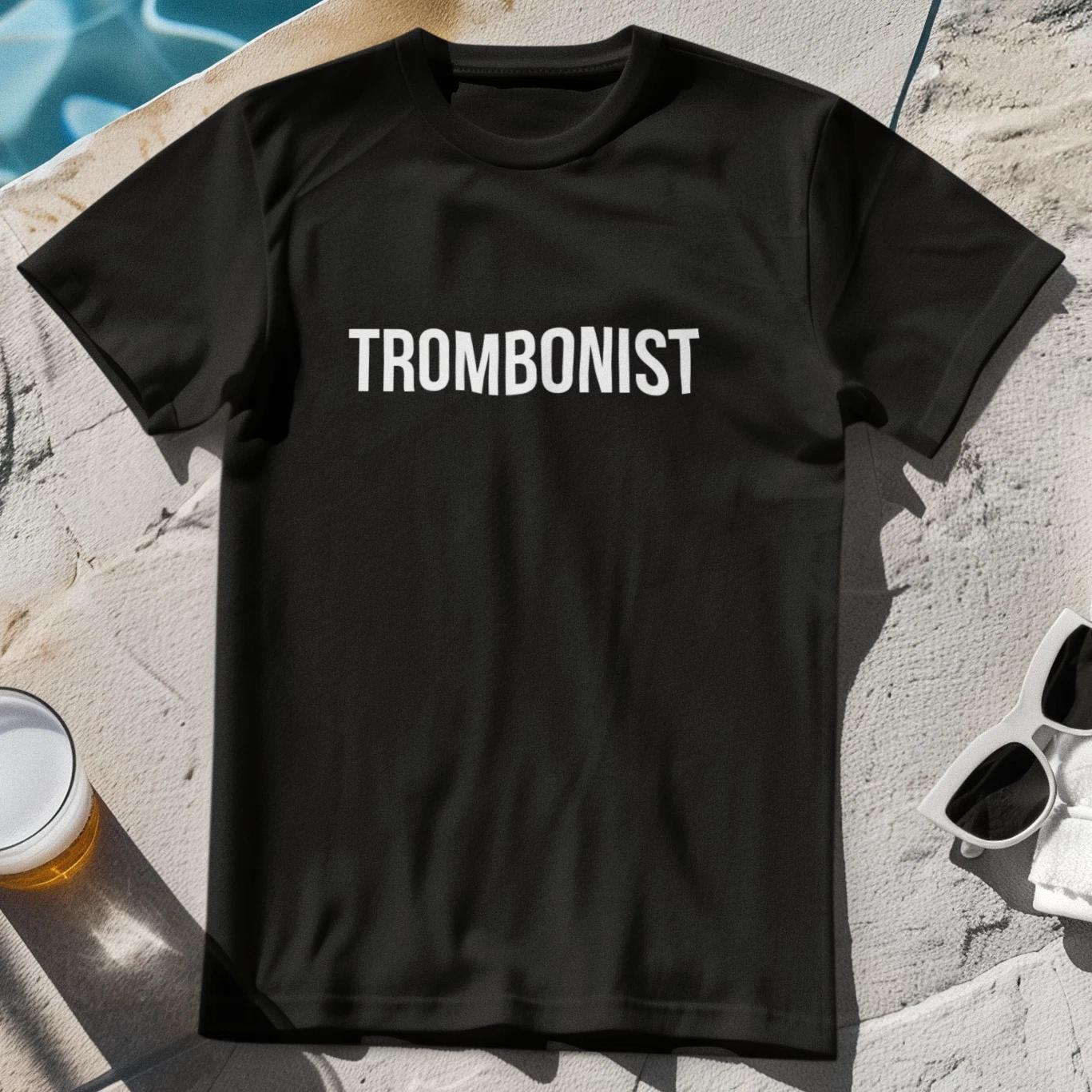 TROMBONIST T-Shirt - trombone musician orchestra brass band jazz instrument gift XL