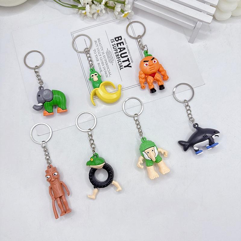 Tralalero Tralala Key Chain Anime Tungtung Sahur Brainrot Car Keys Ring Action Figures Toys Keychains Bags Pendant Decor Gift