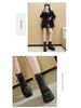 Anime Cosplay Dames Mid-Calf Martin Laarzen - 15cm Hoogte-Verhogend, Dikke Zool, Korte Stijl, Grote Maten Beschikbaar.