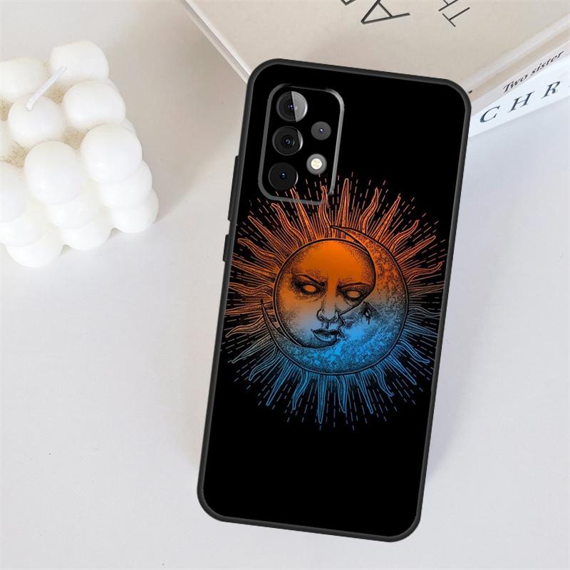 Sun and Moon For Samsung Galaxy A56 A36 A26 A16 A05 A06 A22 A32 A52 A54 A34 A14 A55 A15 A53 A33 A35 Case