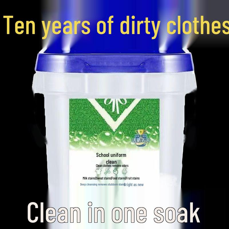 School Uniform Stain  Yellowing Remover: Brightens, Deodorizes, and Removes Oil with Long-Lasting Freshness.