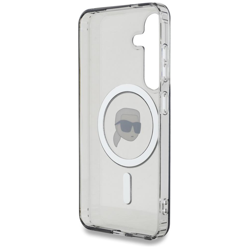 Case Karl Lagerfeld Button Karl Head     Printed Logo Magsafe For Samsung Galaxy S25 Black