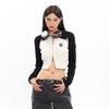 Korean Fashion Zip Up Short Sweatshirts Women Casual Knitted Cardigan Streetwear Polo Hoodie Y2k Long Sleeve Sweater Top Female