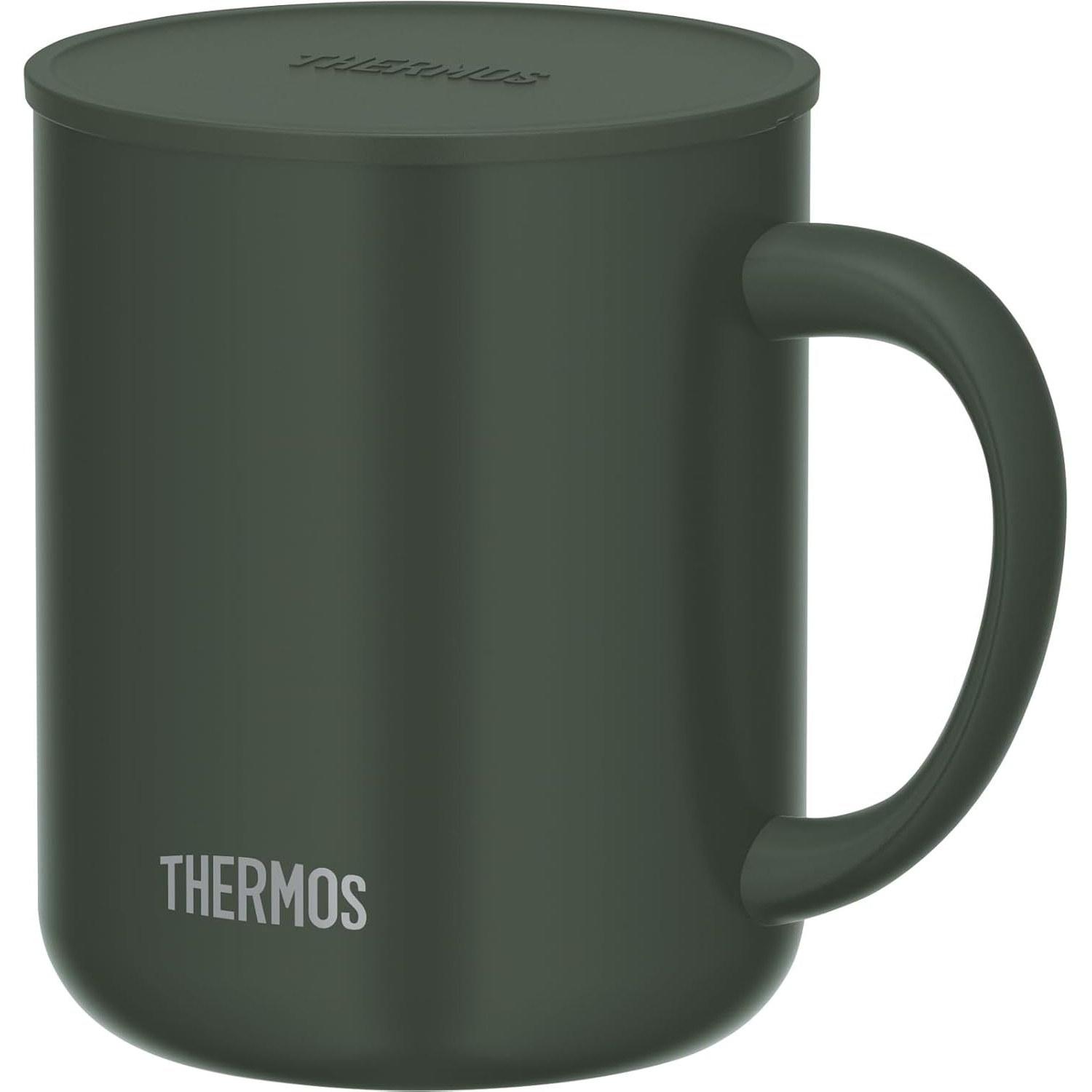 Thermos Vacuum Insulated Mug Cup Lid 450ml Dark Green JDG-452C DG