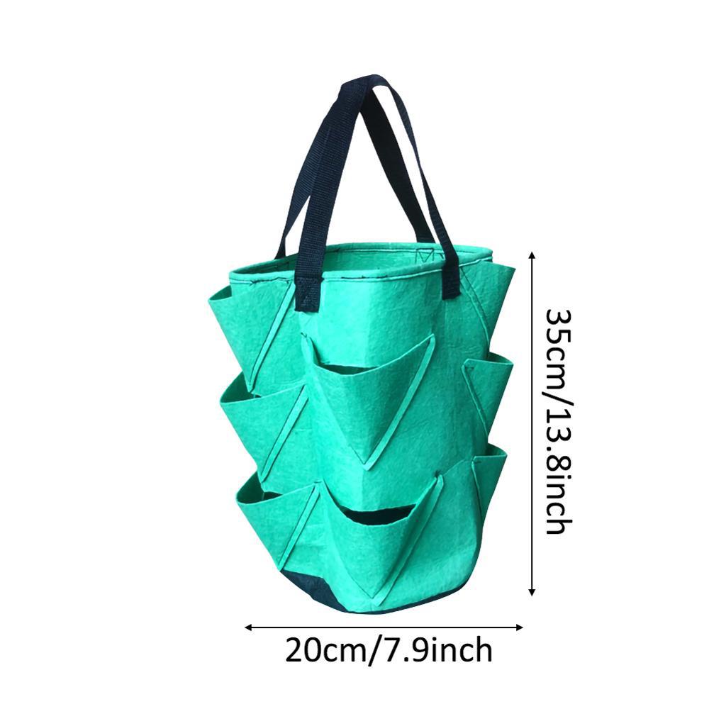 Plastic Strawberry Planting Bag Plant Grow Hanging Bag Garden Supplies