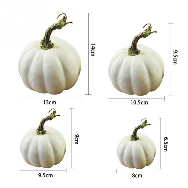 6Pcs Mini White Simulation Pumpkin Fashion Halloween Foam Craft Festival Supplies Decoration