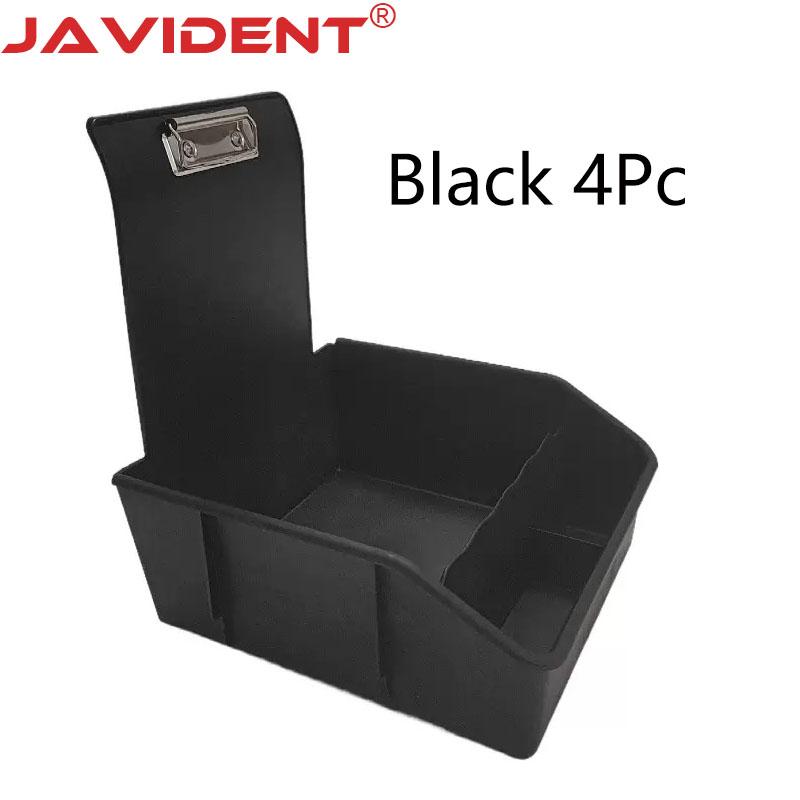 4Pc Dental Extra-Large Transfer Box Laboratory Divided Work Tray Colored Plastic Model Transfer Box Metal Clip Storage Box