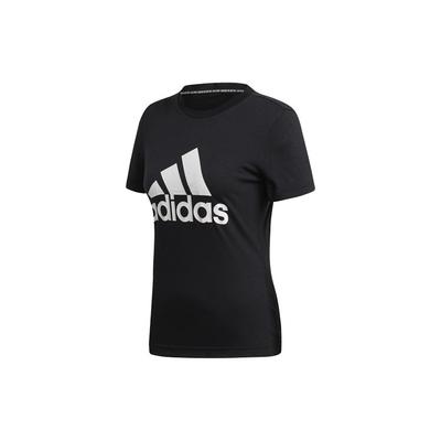 Logo Print Sports Short Sleeve T-Shirt Women Tops Black DY7732