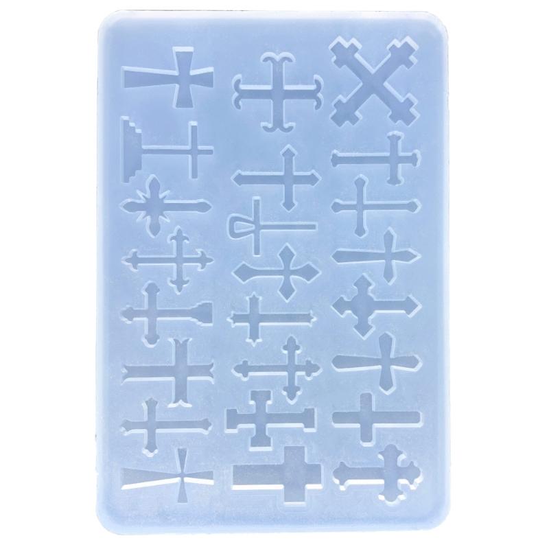 Resin Shaker Fillings Mold,Silicone Crucifix Mold Epoxy Resin Mold Filler Quicksand Casting Filling Mold for Jewelry Ma